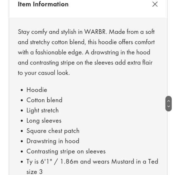 Ted Baker London Men's Warbr Hoodie Mustard Size Large - Picture 12 of 12